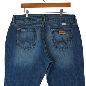 Wrangler Jeans Womens 15/16x34 Blue Premium Patch Sunshine Day‎ Mae Retro 9MWZSD